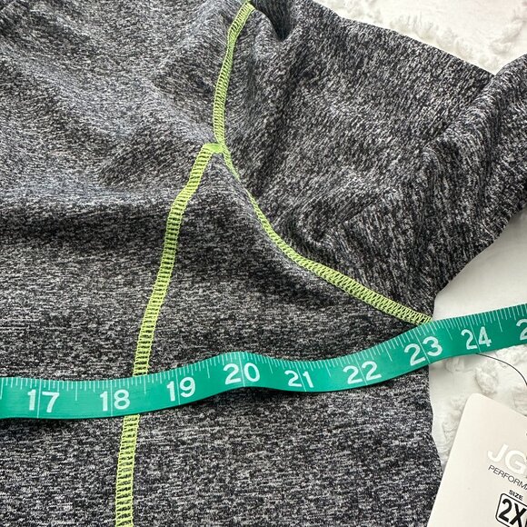 JGX Performance Gray Zip-Up Hoodie with Neon Green Stitching Women's Size 2X - Picture 9 of 9